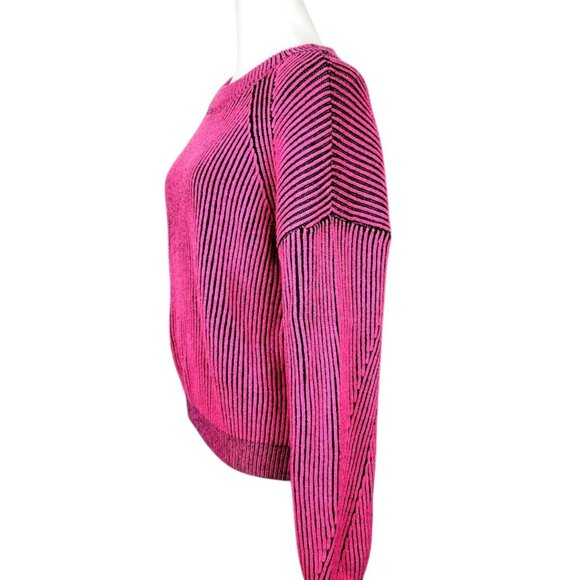 Womens XXL No Boundaries Plaited Hot Pink Long Blousen Sleeves Pullover Sweater - Picture 7 of 12